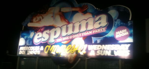 Espuma advertising sign
